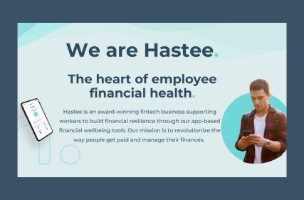 We are Hastee. The heart of employee financial health