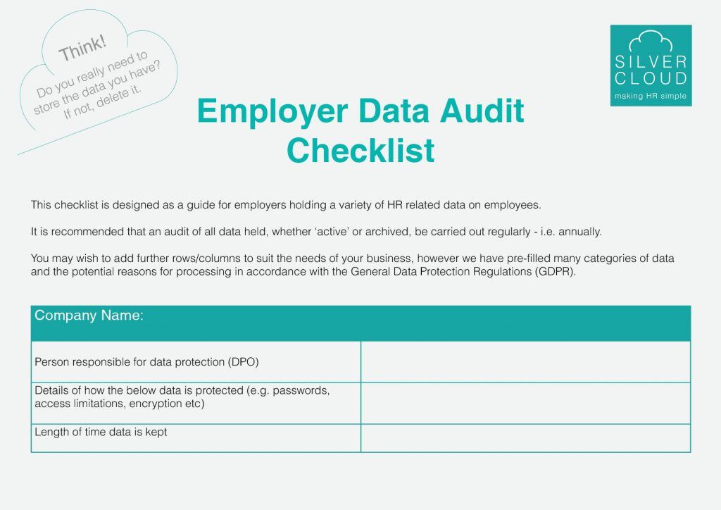 Employer Data Audit Checklist