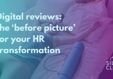 A person laying on their mattress with a yoga mat implying the 'before picture' part of digital reviews