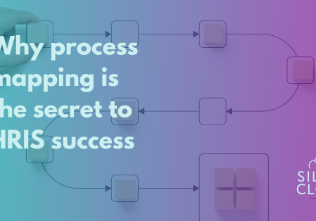 A hand moving wooden blocks on a diagram to represent process mapping